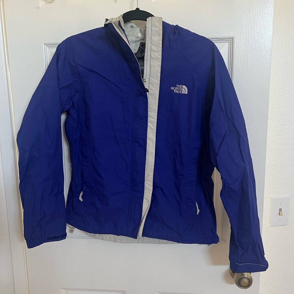 The North Face Royal Blue and Light Gray Windbreaker